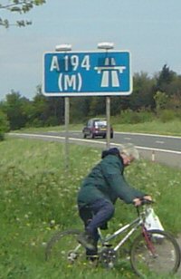 A194(M) signpost