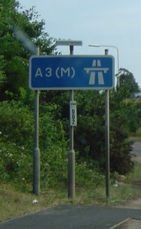 A3(M) signpost