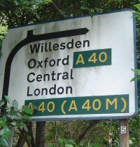 A40(M) Westway advance sign