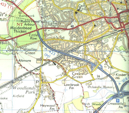 A423(M) map