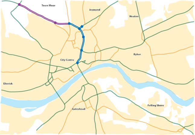 Claremont Road Motorway route