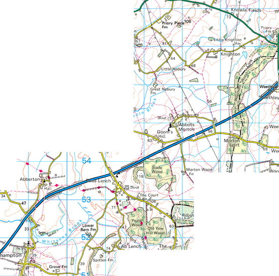 Strensham - Solihull Motorway Map